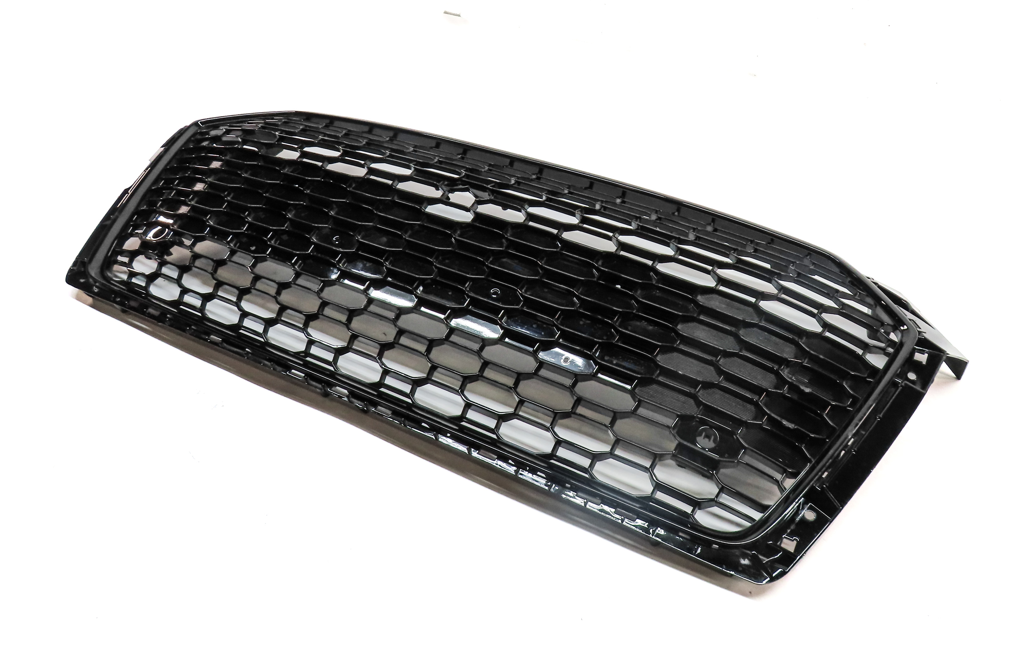 18-19 AUDI S5 (B9) FRONT CENTER MAIN GRILLE AFTERMARKET HONEYCOMB (GLOSS BLACK) — exact item pictured